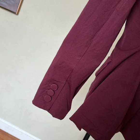 House of‎ CB 'Theodora' Wine Deep V Blazer NWOT size M - Picture 7 of 12
